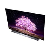 LG سلسلة تلفزيون LG OLED،‏ 48 بوصة C1، بتصميم شاشة السينما الرائع بدقة 4K والمزود بتقنية Cinema HDR ونظام تشغيل WebOS بالإضافة إلى تقنية Smart ThinQ AI وتقنية تعتيم البكسل , OLED48C1PVB