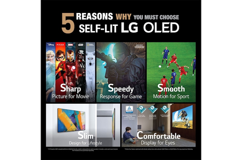 LG سلسلة تلفزيون LG OLED، 55 بوصة C1، بتصميم شاشة السينما الرائع بدقة 4K والمزود بتقنية Cinema HDR ونظام تشغيل WebOS بالإضافة إلى تقنية Smart ThinQ AI وتقنية تعتيم البكسل , OLED55C1PVB