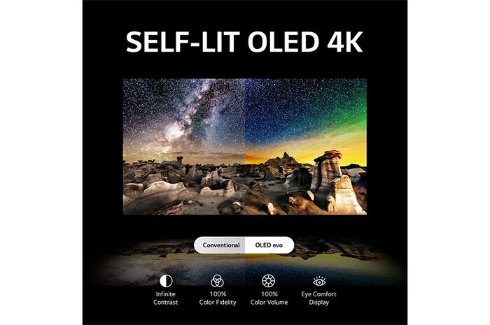 LG، تلفزيون OLED، سلسلة A3 مقاس 65 بوصة، WebOS Smart AI ThinQ، جهاز تحكم عن بعد سحري، سينما رباعية الجوانب، Dolby Vision HDR10، HLG، AI Picture Pro، AI Sound Pro (5.1.2ch)، Dolby Atmos، حامل ثنائي القطب، 2023 جديد, OLED65A36LA