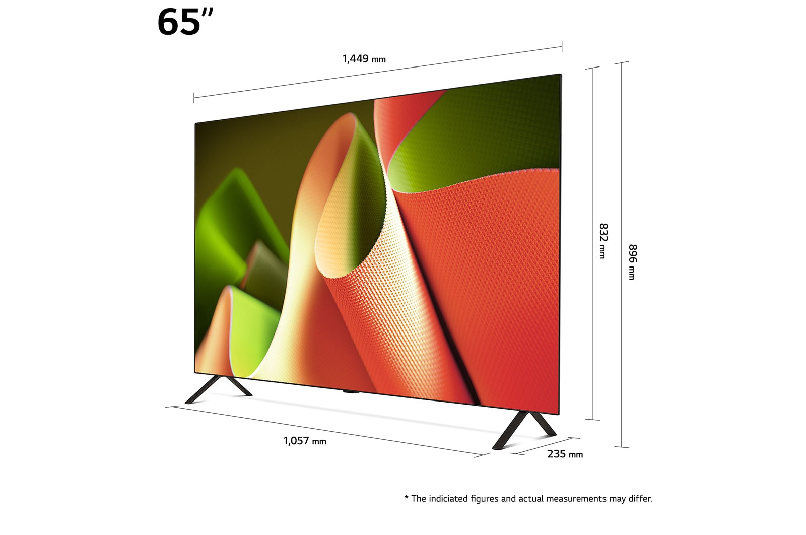 LG تلفزيون LG OLED AI B4 4K الذكي مقاس 65 بوصة المدعوم بجهاز التحكم AI Magic remote وتكنولوجيا الصوت Dolby Vision وواجهة webOS24 طراز  عام (2024), OLED65B46LA