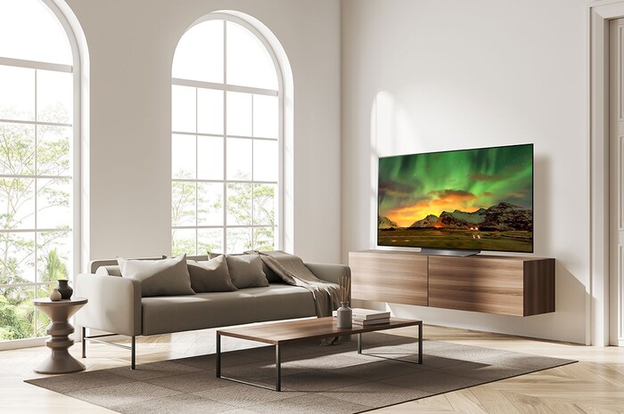 LG، تلفزيون OLED evo، سلسلة CS3 مقاس 65 بوصة، WebOS Smart AI ThinQ، جهاز التحكم عن بعد السحري، 4 سينما جانبية، Dolby Vision HDR10، HLG، AI Picture Pro، AI Sound Pro (9.1.2ch)، Dolby Atmos، حامل عمود واحد، 2023 جديد, OLED65CS3VA