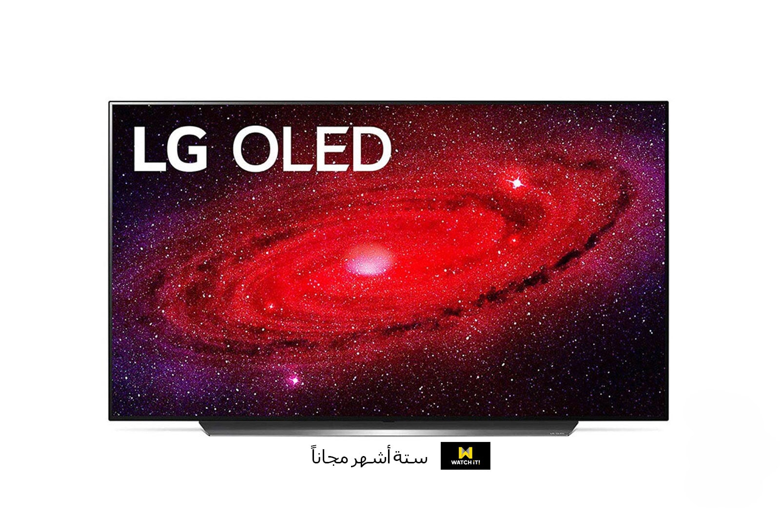 المنظر الأمامي لـ LG OLED TV 65 Inch CX Series, Cinema Screen Design 4K Cinema HDR WebOS Smart AI ThinQ Pixel Dimming OLED65CXPVA