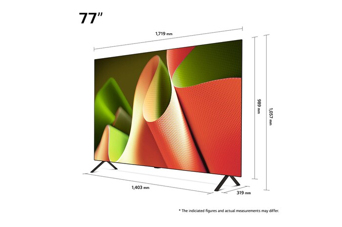 LG تلفزيون LG OLED AI B4 4K الذكي مقاس 77 بوصة المدعوم بجهاز التحكم AI Magic remote وتكنولوجيا الصوت Dolby Vision وواجهة webOS24 طراز  عام (2024), OLED77B46LA
