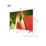 LG تلفزيون LG OLED AI B4 4K الذكي مقاس 77 بوصة المدعوم بجهاز التحكم AI Magic remote وتكنولوجيا الصوت Dolby Vision وواجهة webOS24 طراز  عام (2024), OLED77B46LA