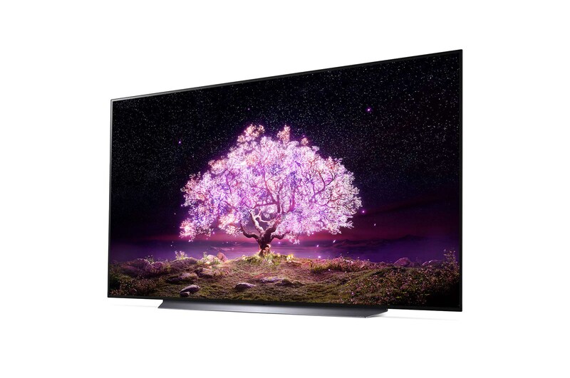 LG سلسلة تلفزيون LG OLED، 83 بوصة C1، بتصميم شاشة السينما الرائع بدقة 4K والمزود بتقنية Cinema HDR ونظام تشغيل WebOS بالإضافة إلى تقنية Smart ThinQ AI وتقنية تعتيم البكسل, OLED83C1PVA