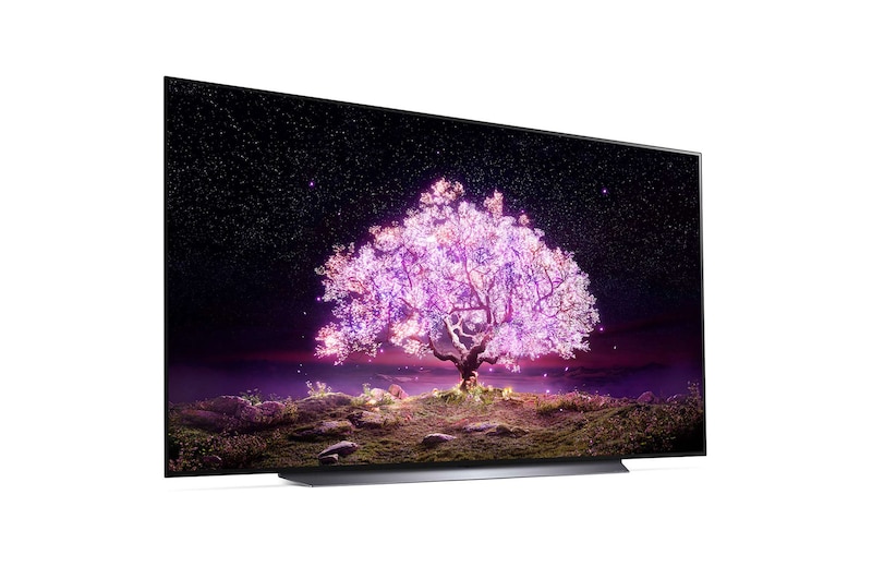 LG سلسلة تلفزيون LG OLED، 83 بوصة C1، بتصميم شاشة السينما الرائع بدقة 4K والمزود بتقنية Cinema HDR ونظام تشغيل WebOS بالإضافة إلى تقنية Smart ThinQ AI وتقنية تعتيم البكسل, OLED83C1PVA