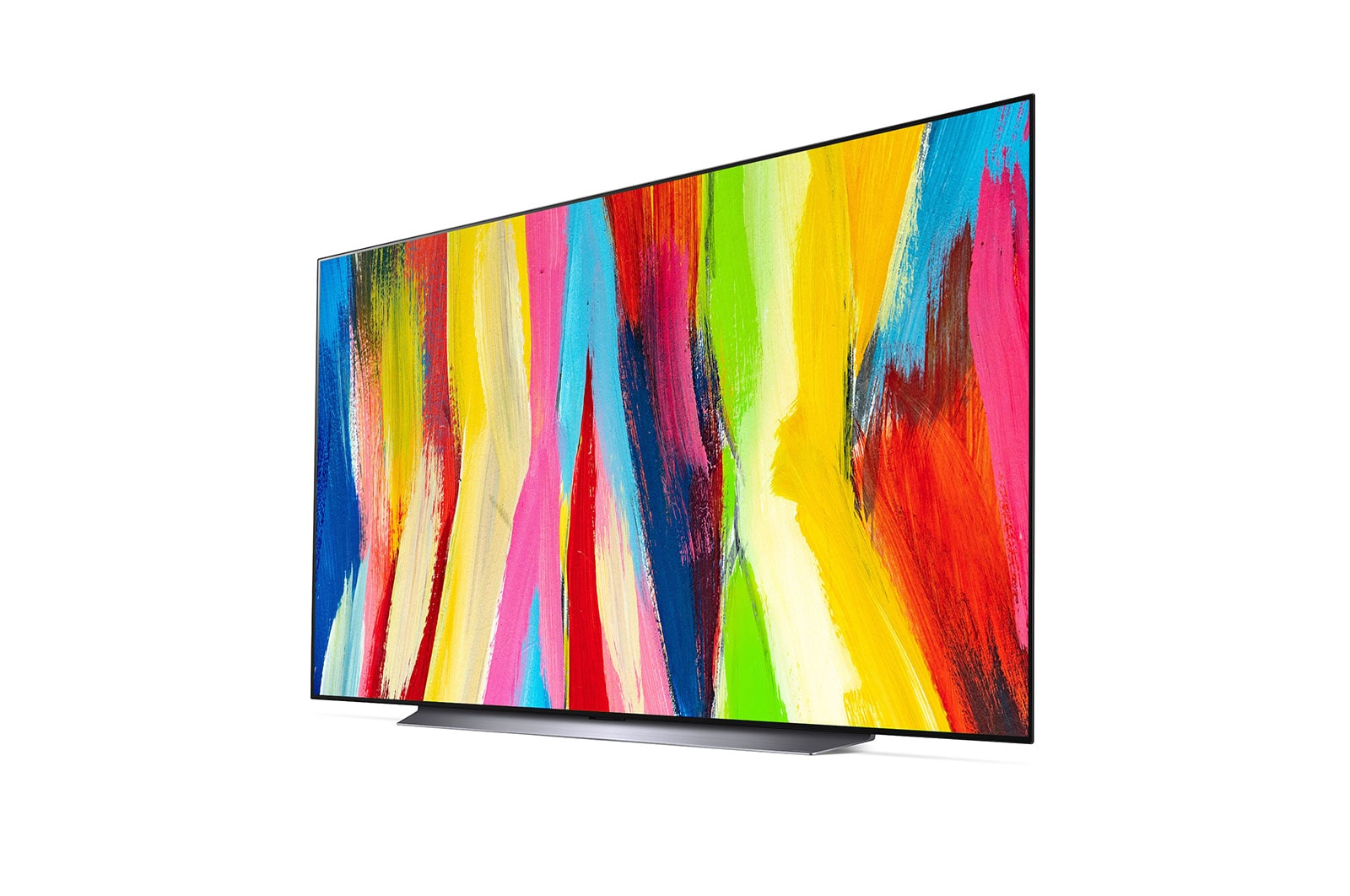 LG تلفاز LG OLED evo مقاس 83 بوصة من سلسلة C2، مع HDR (النطاق الديناميكي العالي) السينمائي بدقة 4K تصميم  سينمائى والمزوّد بإمكانية تعتيم البكسل بتقنية AI ThinQ للتلفزيون الذكي بنظام التشغيل WebOS, OLED83C26LA