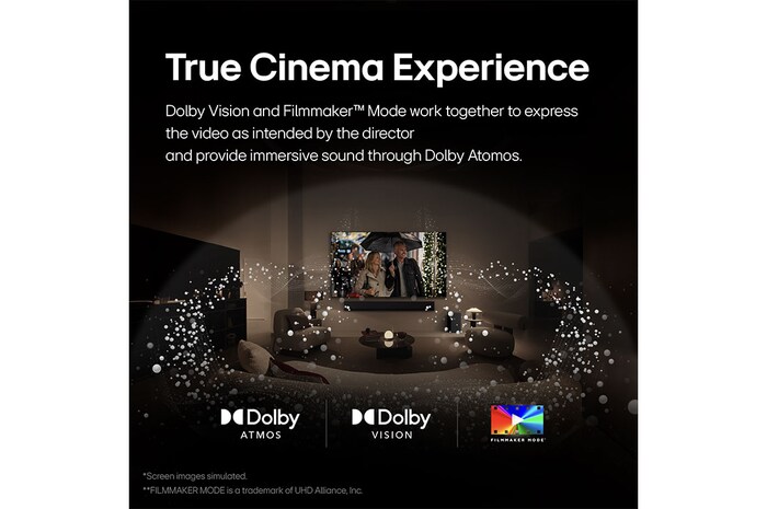 LG تلفزيون LG OLED evo AI C4 4K الذكي مقاس 83 بوصة المدعوم بجهاز التحكم AI Magic remote وتكنولوجيا الصوت Dolby Vision وواجهة webOS24 طراز  عام (2024), OLED83C46LA
