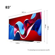 LG تلفزيون LG OLED evo AI C4 4K الذكي مقاس 83 بوصة المدعوم بجهاز التحكم AI Magic remote وتكنولوجيا الصوت Dolby Vision وواجهة webOS24 طراز  عام (2024), OLED83C46LA