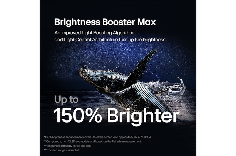 LG تلفزيون LG OLED evo AI G4 4K الذكي مقاس 83 بوصة المدعوم بجهاز التحكم AI Magic remote وتكنولوجيا الصوت Dolby Vision وواجهة webOS24 طراز  عام (2024), OLED83G46LA