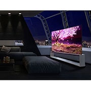 LG تلفاز OLED 88 بوصة Z1 من إل جي، تصميم المعرض بتقنية HDR السينمائية ومنصة WebOS الذكية وميزة تعتيم البكسل 8K وتقنية ThinQ AI, OLED88Z1PVA
