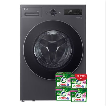 المنظر الأمامي لـ غساله تحميل امامي Essence Graphite 20Kg AI DD F0Z8DYP24