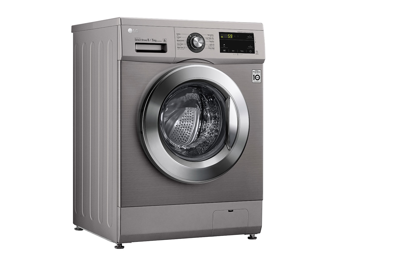 LG غسالة 8/5 كيلو باب كروم, F4J3TMG5P