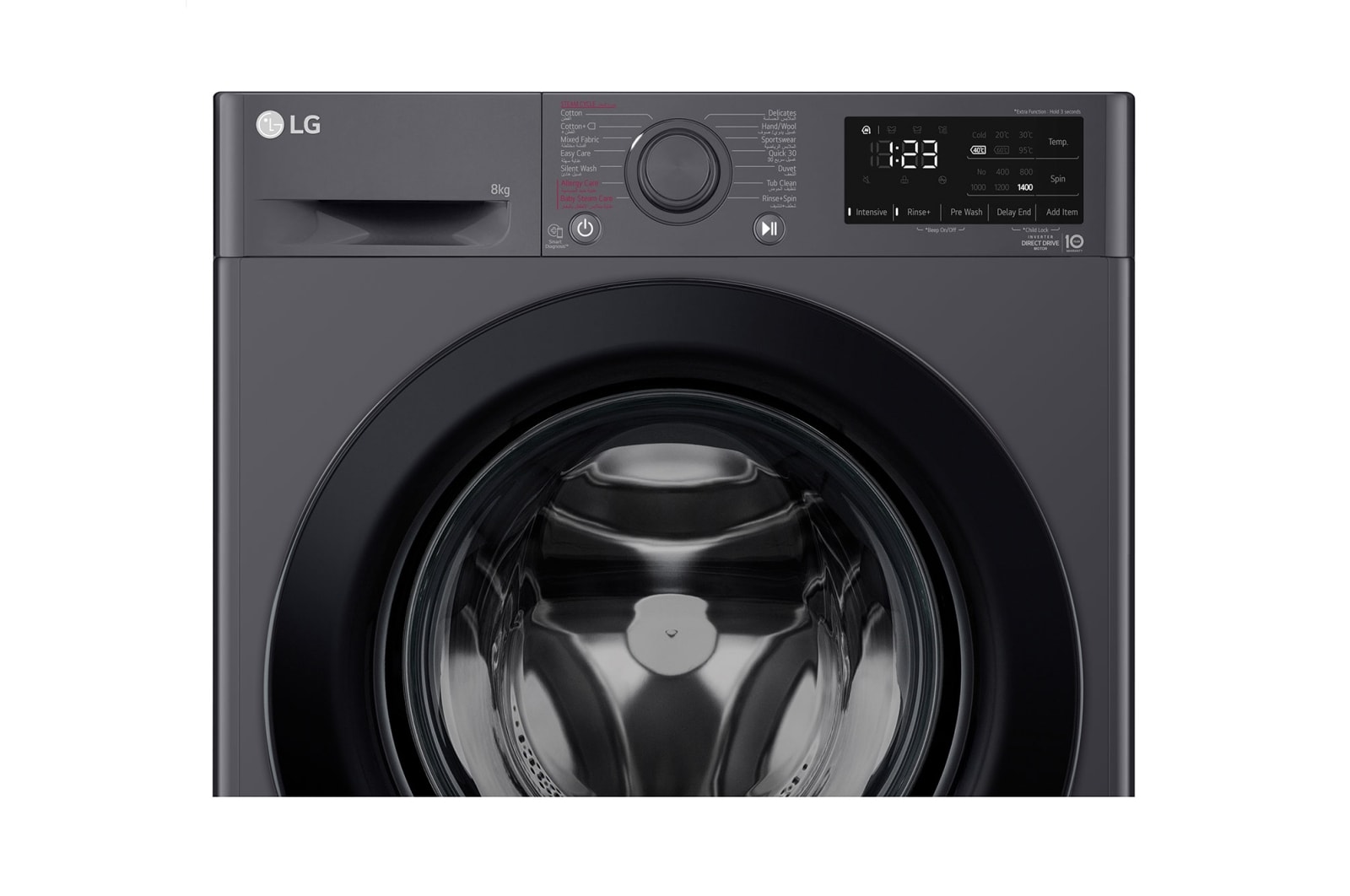 LG  غسالة فيفاتشى 8 كيلو بتكنولوجيا الذكاء الاصطناعي و الDirect Drive, F4R3TYG6J
