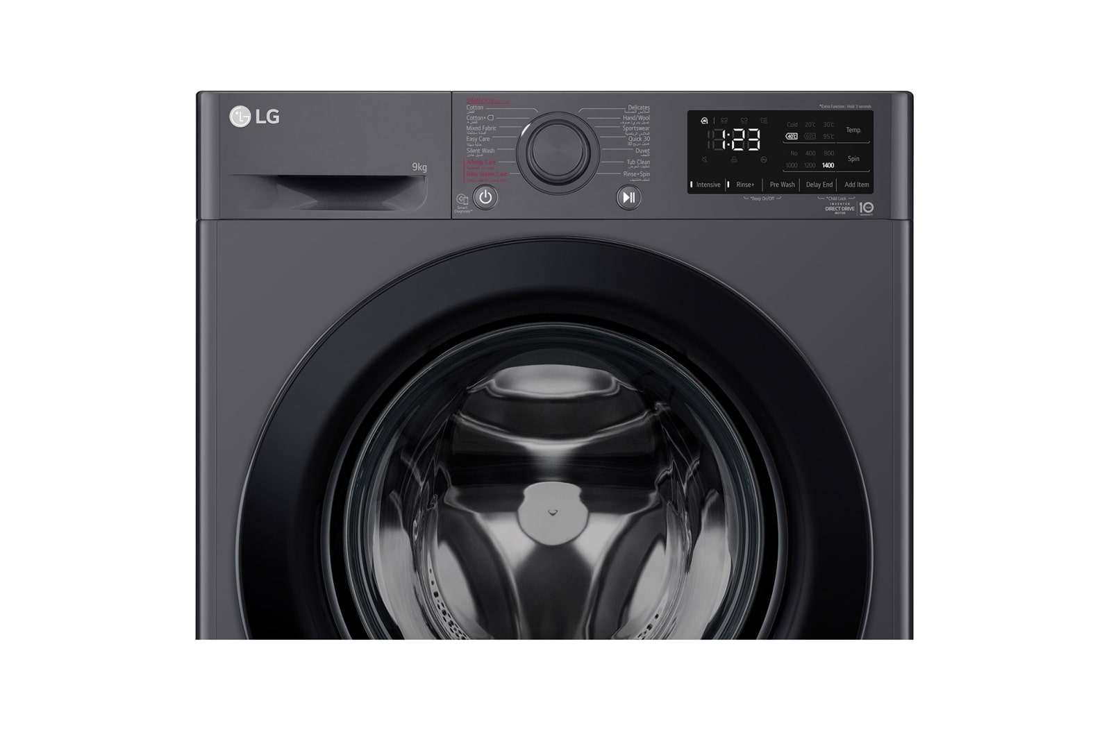 LG غسالة فيفاتشى 9 كيلو بتكنولوجيا الذكاء الاصطناعي و الDirect Drive, F4R3VYG6J