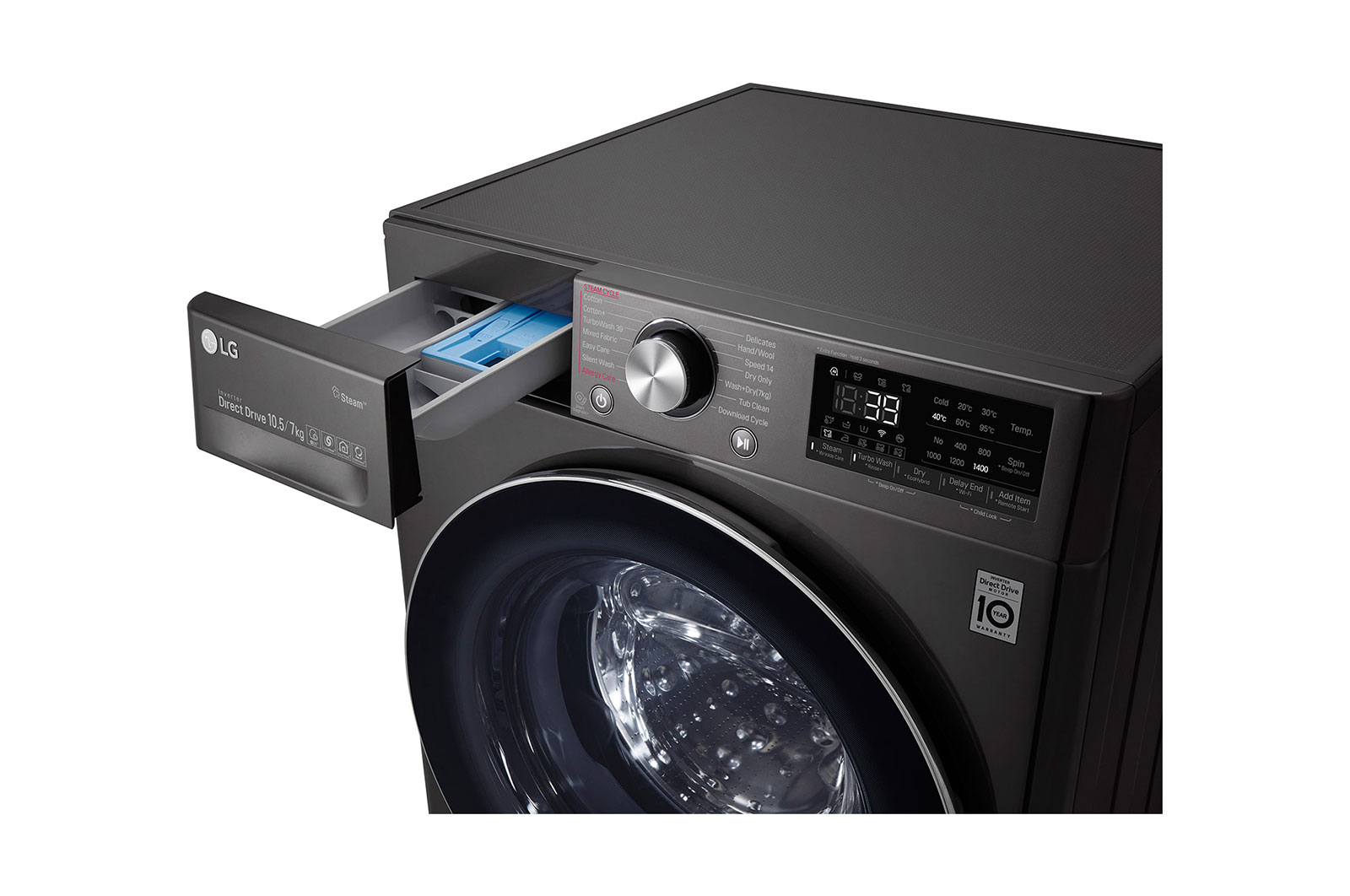 LG غسالة فيفاتشى 10.5 كيلو ومجفف 7 كيلو بتكنولوجيا الذكاء الاصطناعي و الDirect Drive, F4V9RCP2E