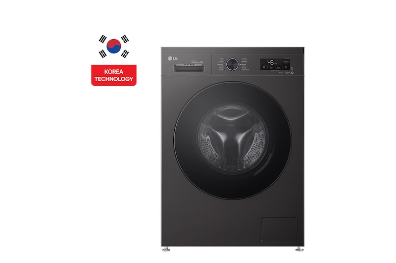 المنظر الأمامي لـ غسالة إل جي أمامية 9 كجم (واي فاي) ThinQ F4Y2VYGYZ