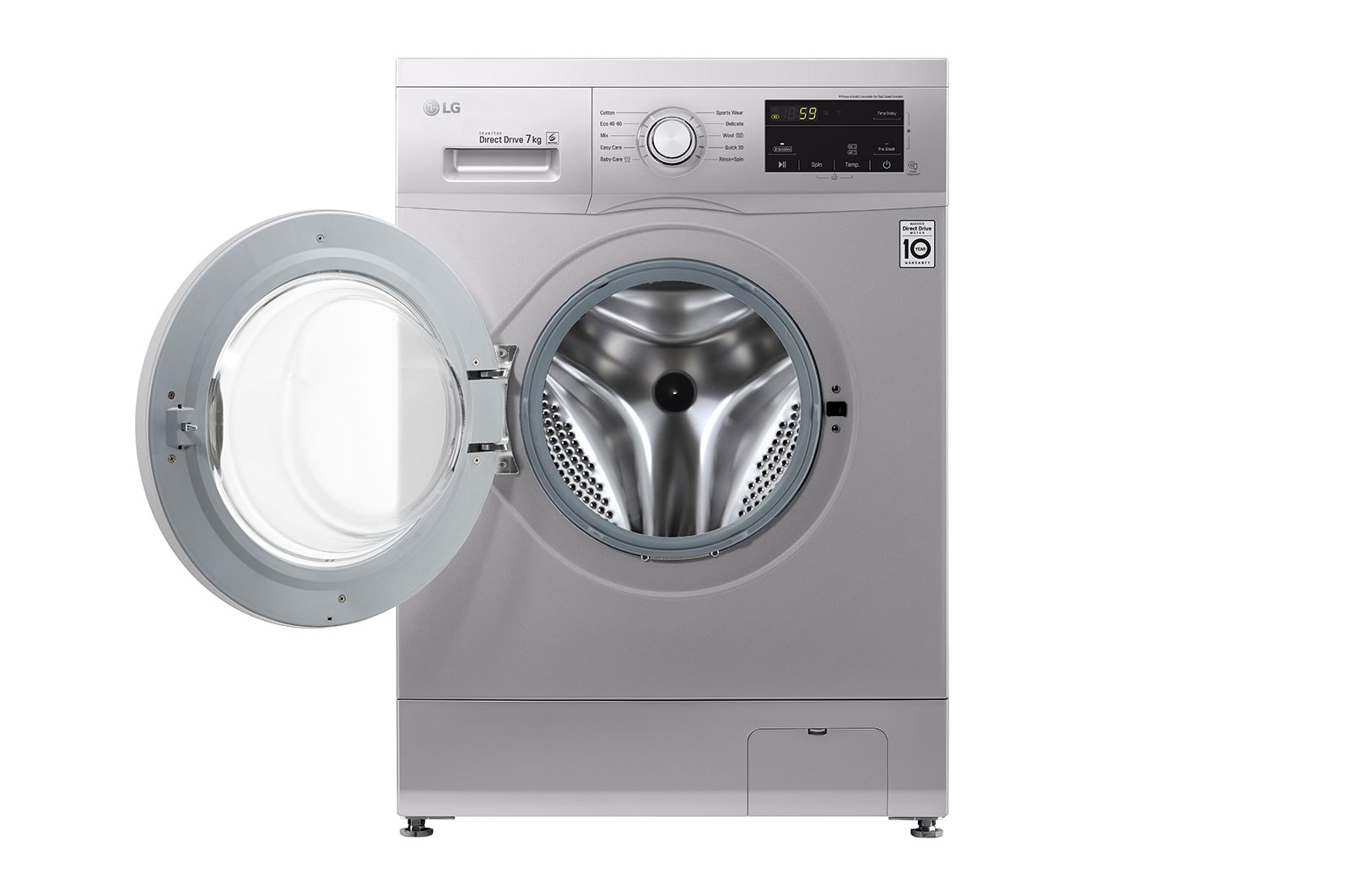 LG غسالة 7 كيلو , موتور الدفع المباشر ,6 حركات مختلفة , لوحة تحكم تعمل باللمس, FH2J3QDNG5