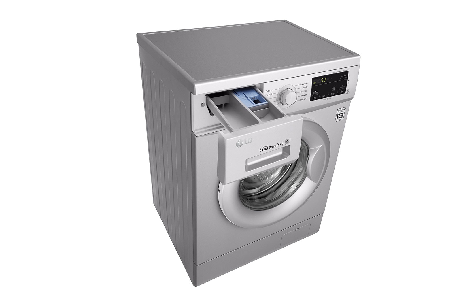 LG غسالة 7 كيلو , موتور الدفع المباشر ,6 حركات مختلفة , لوحة تحكم تعمل باللمس, FH2J3QDNG5
