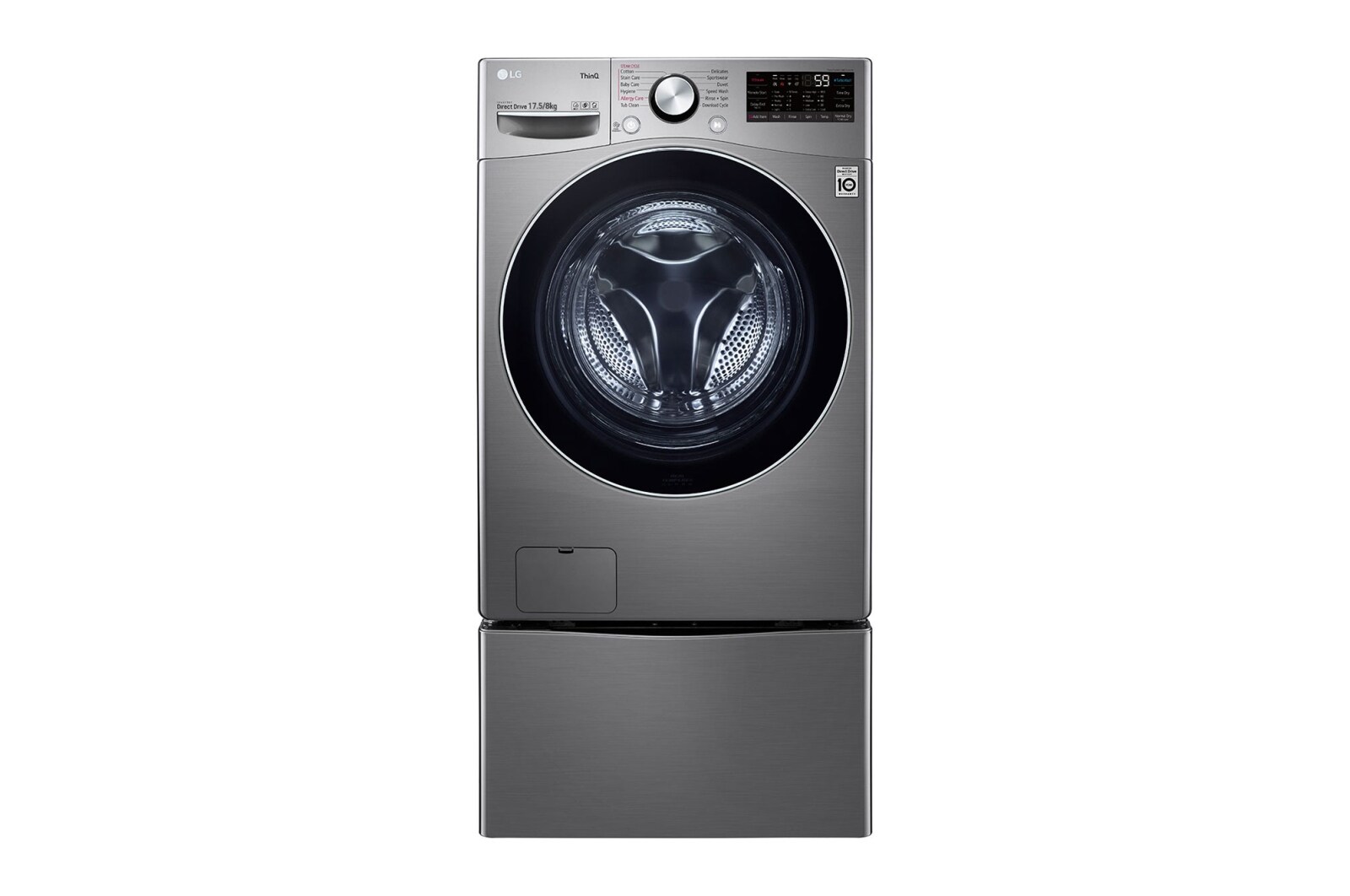 LG حمولتا غسيل بمقدار 17.5 كجم + 8 كجم مع غسالة TWINWash™‎ من LG, FT018TGES