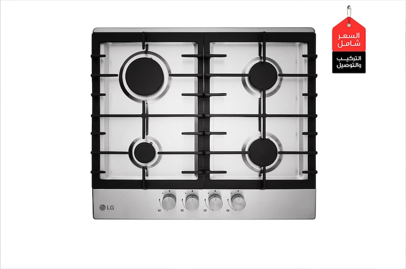 صورة امامية|موقد غاز مسطح مدمج من ال جي|HU641BBG