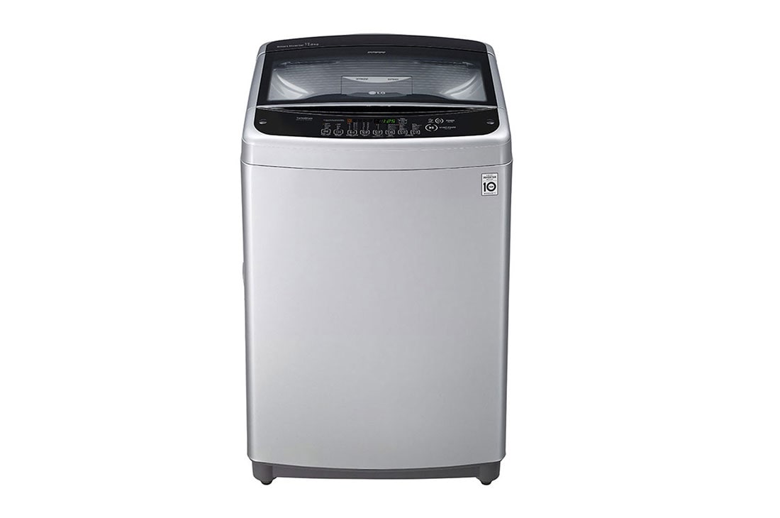 LG غسالة 12 كيلو تحميل علوي, سمارت أنفرتر, حلة متحركة, باب هيدروليك للغلق الهادئ, T1288NEHGE