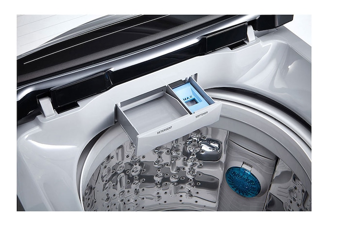 LG غسالة 12 كيلو تحميل علوي, سمارت أنفرتر, حلة متحركة, باب هيدروليك للغلق الهادئ, T1288NEHGE