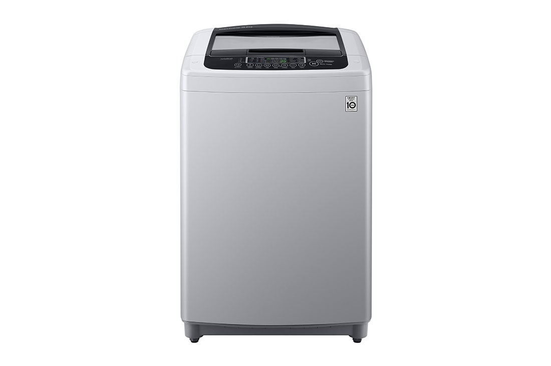 LG غسالة تحميل علوية، 18.5 كجم،<br>لون سلفر، العاكس الذكي،<br> ™Smart Diagnosis™،TurboDrum, T1885NEHTE