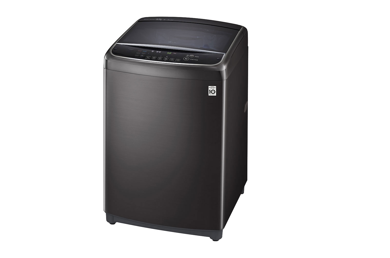 LG غسالة 18.5 كيلو تحميل علوي ,موتور الدفع المباشر , خاصية TurboWash 3D, باب هيدروليك للغلق الهادئ , بخار, T1993EFHSC2