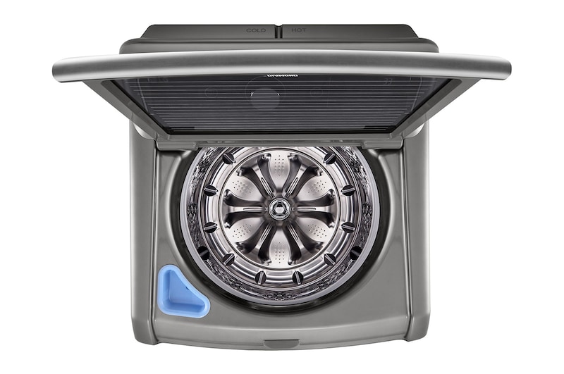 LG غسالة 25 كيلو تحميل علوي ,موتور الدفع المباشر ,خاصية Turbo Wash 3D باب هيدروليك للغلق الهادئ ,بخار, T2572EFHST