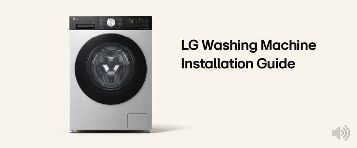 مقطع فيديو لدليل تركيب غسالة LG.