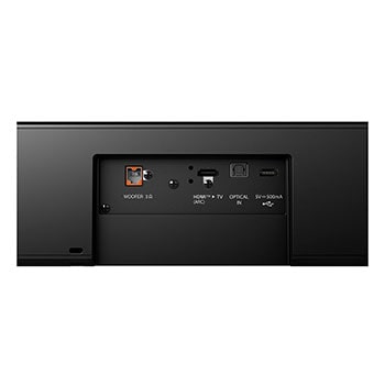 صورة مقربة لمنافذ كابل مكبر الصوت Soundbar