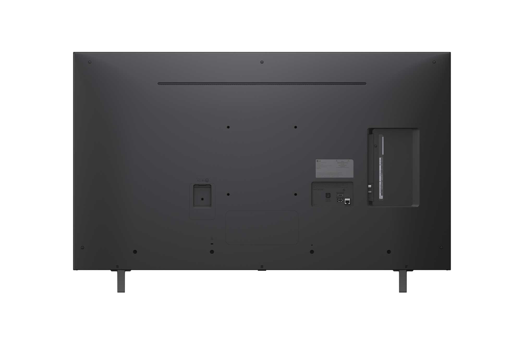 Rear view of LG NanoCell NANO80 TV.