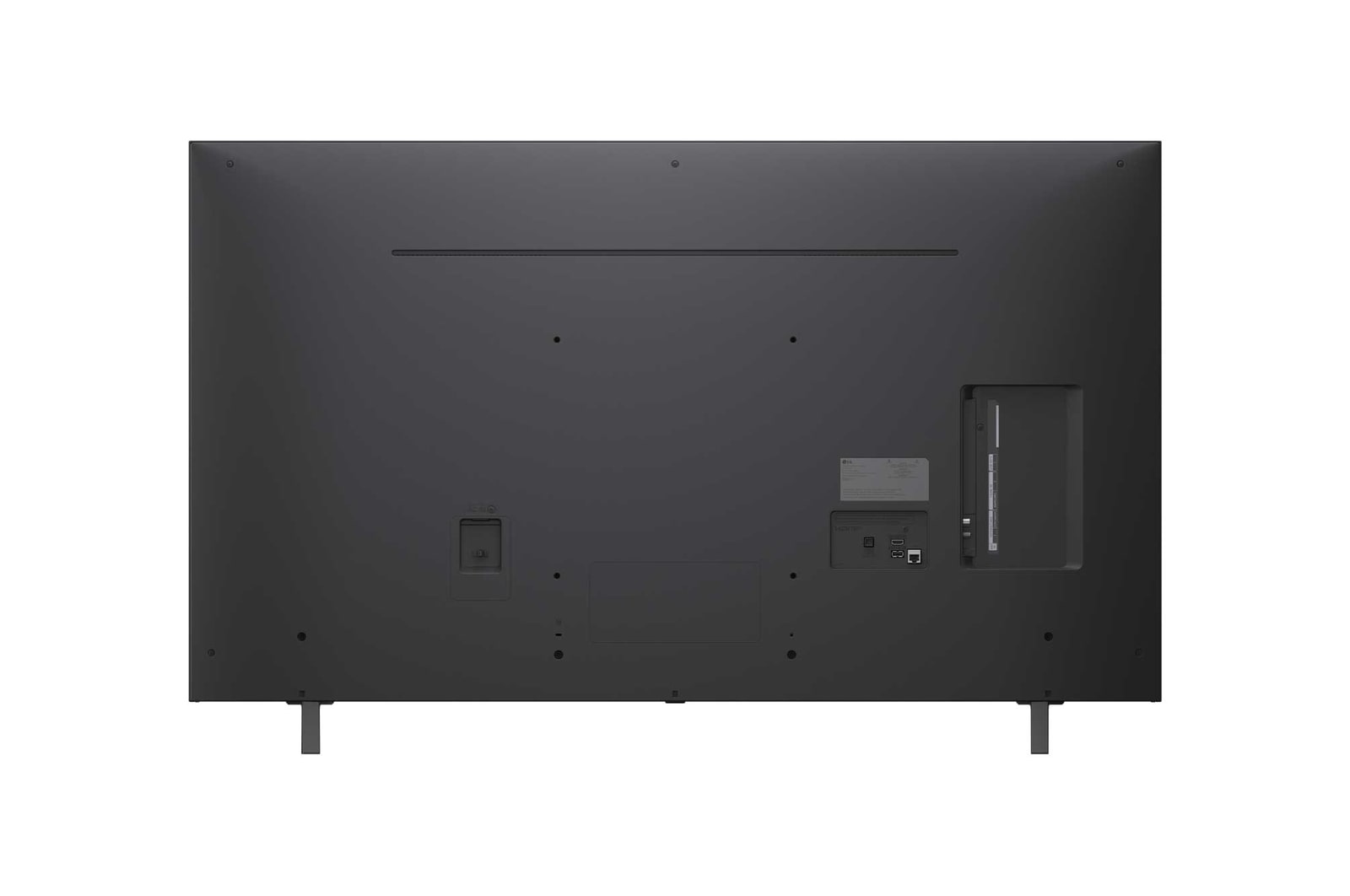 Rear view of LG NanoCell NANO80 TV.