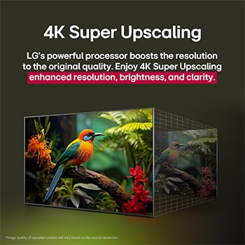 An image split down the middle to show a before and after of Pure Colors in Real 4K. The left side of the carousel is sharp and colorful while the right side is faded. The title talks about how every scene is made more visually striking and enjoyable. 