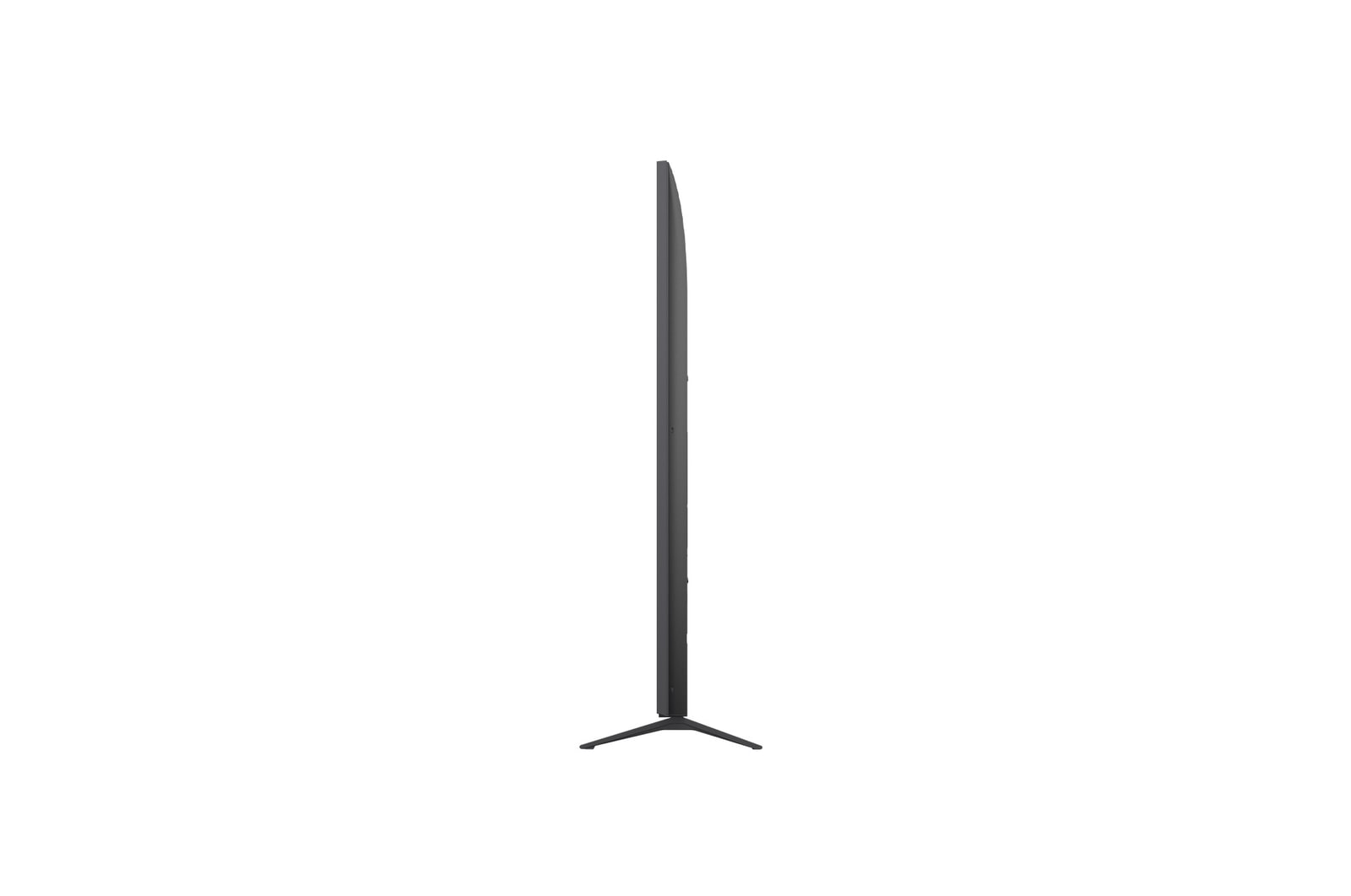 Left-facing side view of LG QNED70 TV 