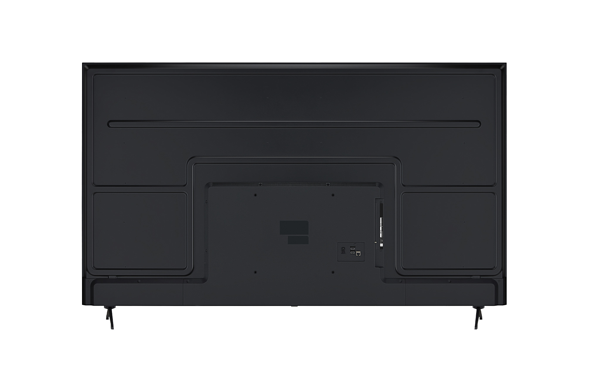 Rear view of LG UHD UA75 TV.