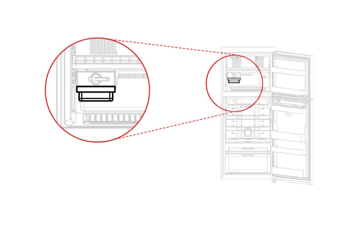 It is equipped like a freezer compartment shelf