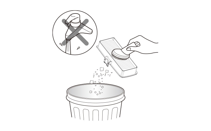 Clean the exhaust filter by brushing the dust off Do not wash the exhaust filter with water The exhaust filter should be cleaned at least once a year