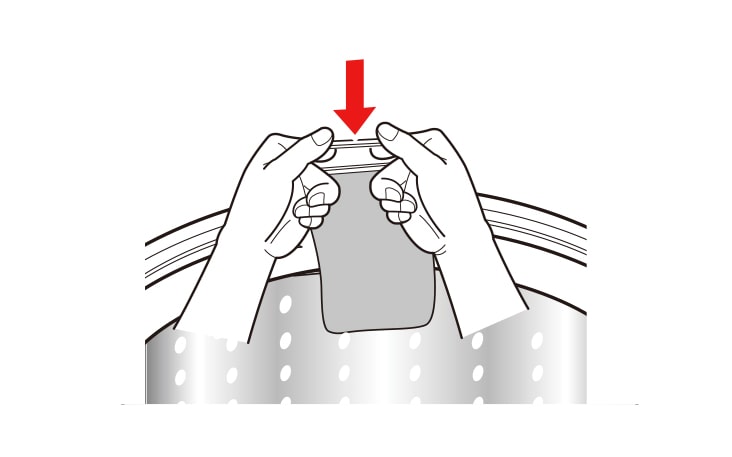 Replace the filter to the original location  Push the lip of the filter until a pop sound is heard