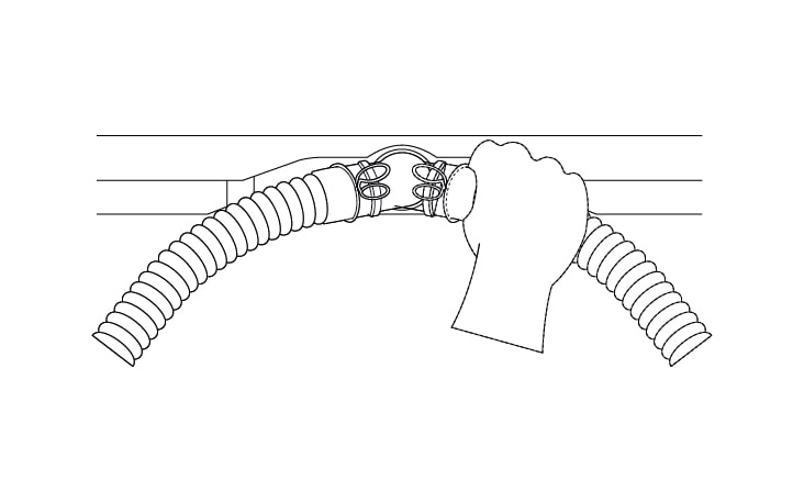 To change the direction of the hose pull out the elbow hose and change the direction Repeat Step 2