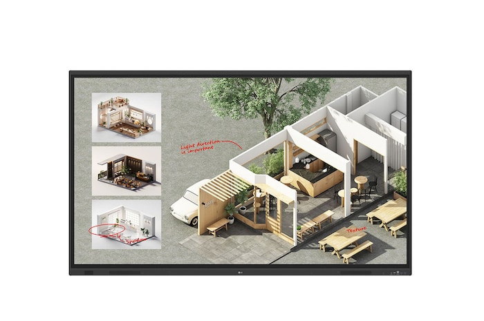 LG CreateBoard Standard, Front view with infill image, 55TR3DQ-B
