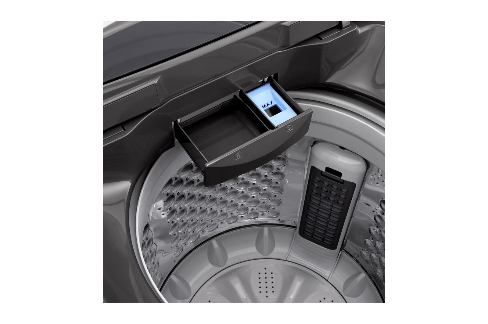 غسالة جديدة علوية التحميل سعة 15 كجم باللون الأسود