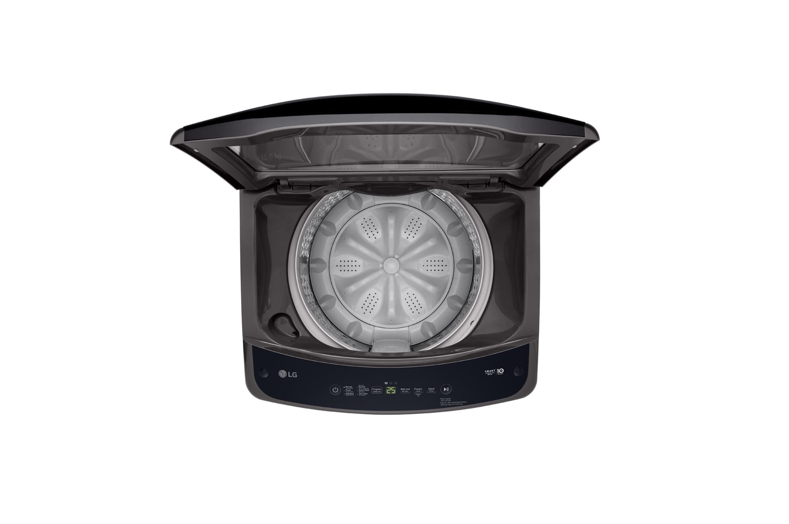 غسالة جديدة علوية التحميل سعة 15 كجم باللون الأسود