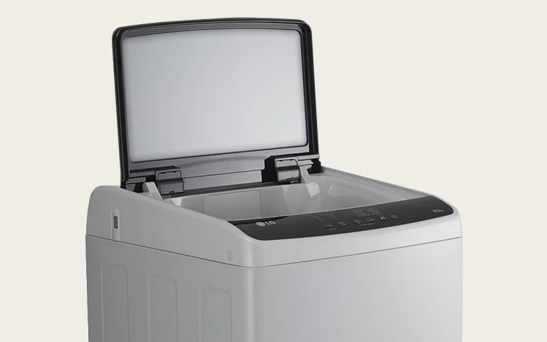 غطاء الغسالة يظهر مفتوحًا