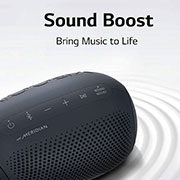 LG XBOOM Go PL2 Portable Wireless Bluetooth Speaker, IPX5 Water-Resistant Compact Wireless Party Speaker with up to 10 Hours playback, Black, PL2