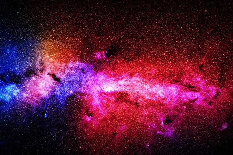 The cosmos with rich colors and vivid picture quality.