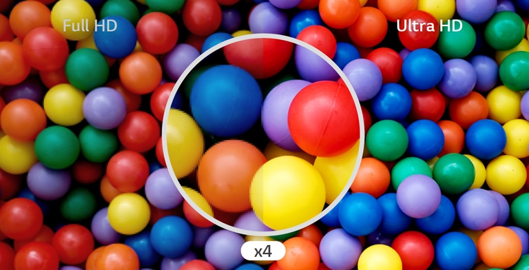 The difference comparing at a glance is shown in Ultra HD quality, which is four times higher than Full HD.