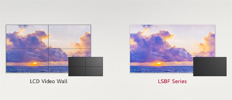 Without the need for a separate installation space, the LSBF series can replace an existing LCD video wall.