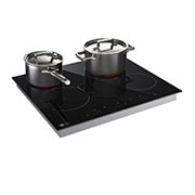 LG Cooktop 4 burners radiant hob 60 cm black, CBEZ2414B